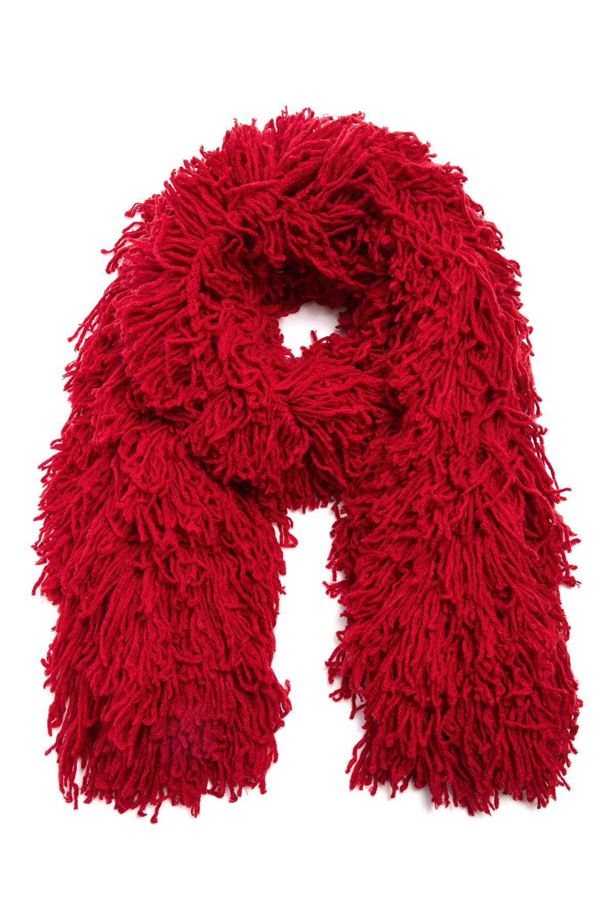 Hargreaves Knit Scarf in Scarlet Red Virgin Wool Cashmere Silk