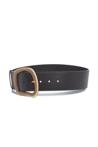 Large Simone Belt in Black Leather