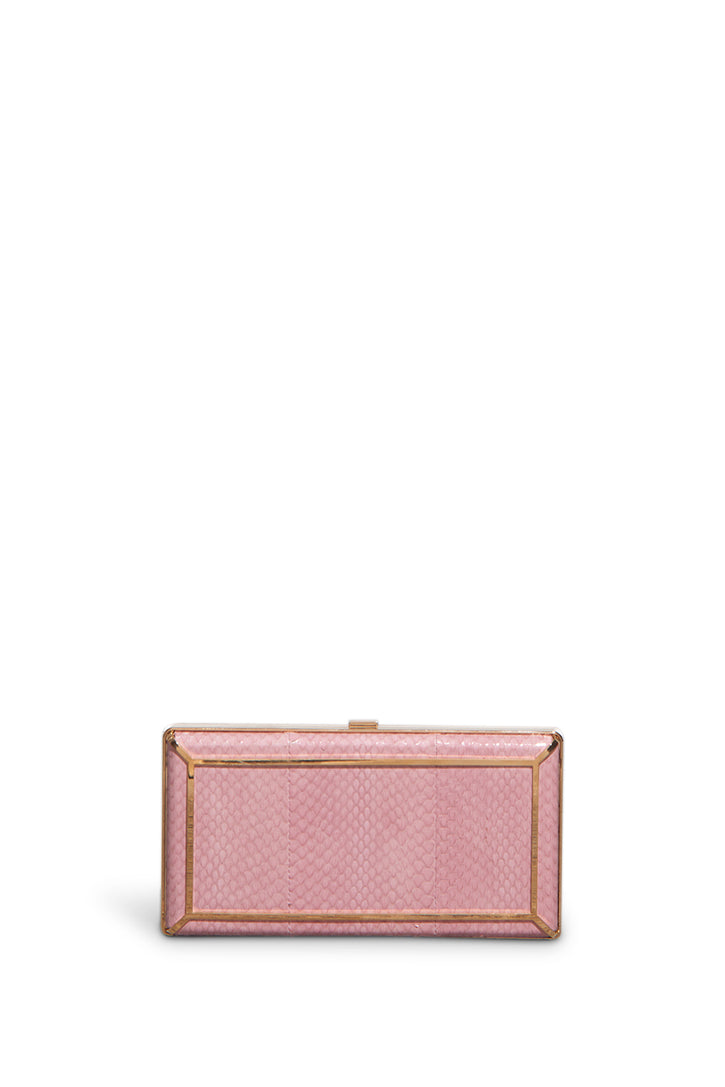 Callas Clutch in Pink Snakeskin