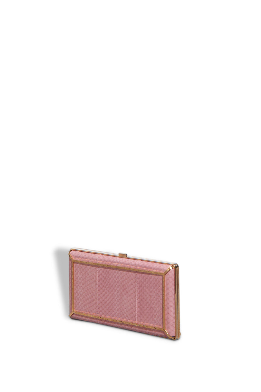 Callas Clutch in Pink Snakeskin