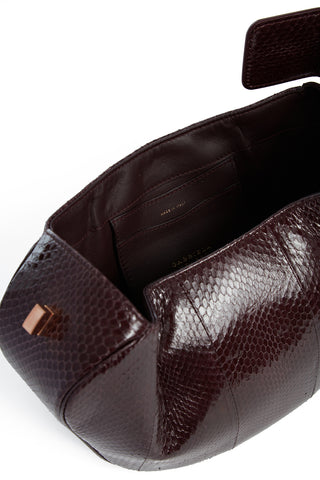 Bordeaux Snakeskin Nina Bag - Interior Detail View | Gabriela Hearst