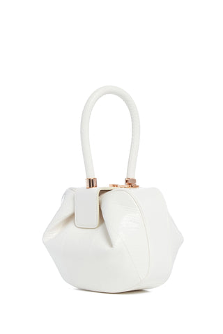 Ivory Snakeskin Nina Bag - Side View | Gabriela Hearst