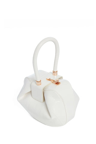 Ivory Snakeskin Nina Bag - Three Quarter View | Gabriela Hearst