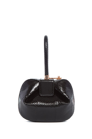 Black Snakeskin Nina Bag - Back View | Gabriela Hearst