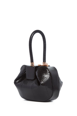 Black Snakeskin Nina Bag - Side View | Gabriela Hearst