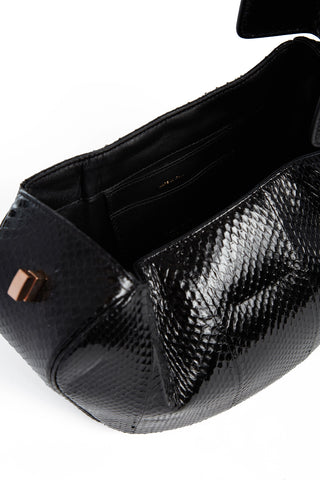 Black Snakeskin Nina Bag - Interior Detail | Gabriela Hearst