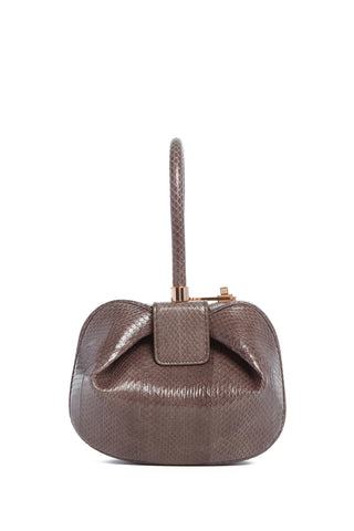 Charcoal Snakeskin Nina Bag - Back View | Gabriela Hearst