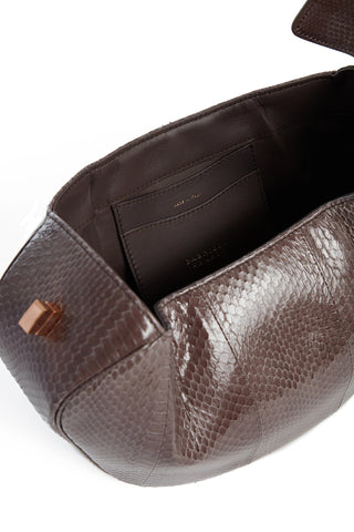 Charcoal Snakeskin Nina Bag - Interior Detail | Gabriela Hearst
