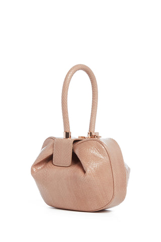 Nude Snakeskin Nina Bag - Side Profile View | Gabriela Hearst