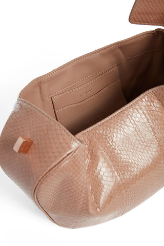 Nude Snakeskin Nina Bag - Open Interior View | Gabriela Hearst