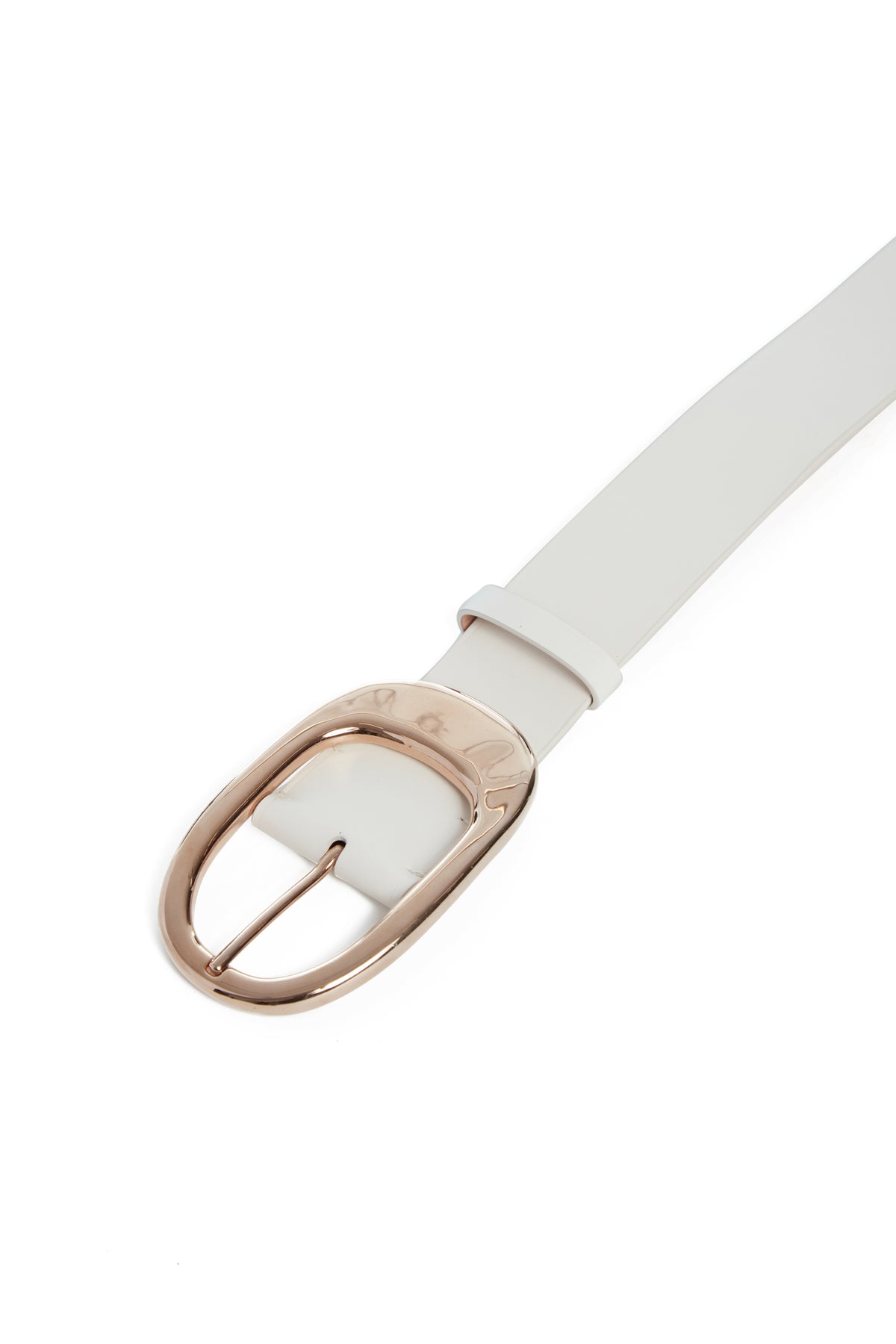 Lozewce Belt in White Leather