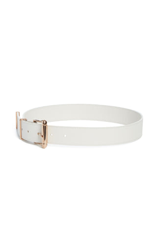 Laird Belt in White Leather