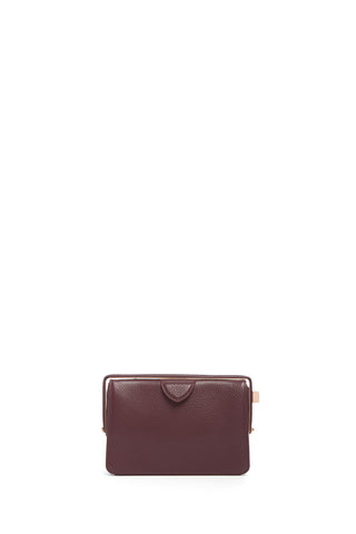 Carrington Clutch in Bordeaux Textured Leather