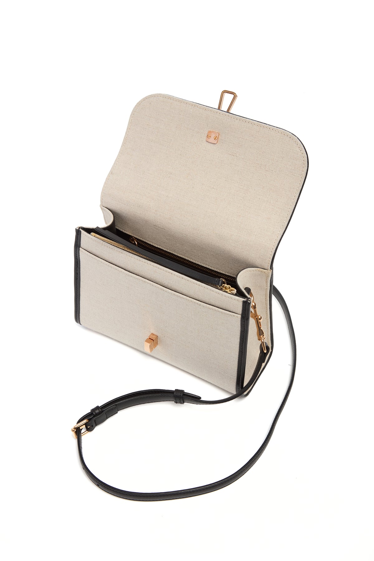 Small Leonora Bag in Beige Linen