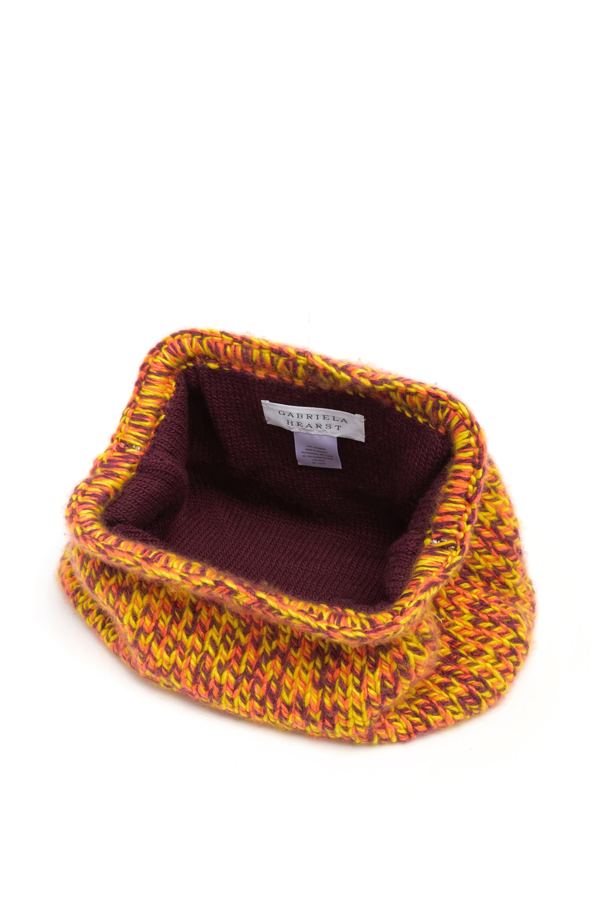 Mrina Knit Bag in Cadmium Yellow, Spice & Bordeaux Cashmere