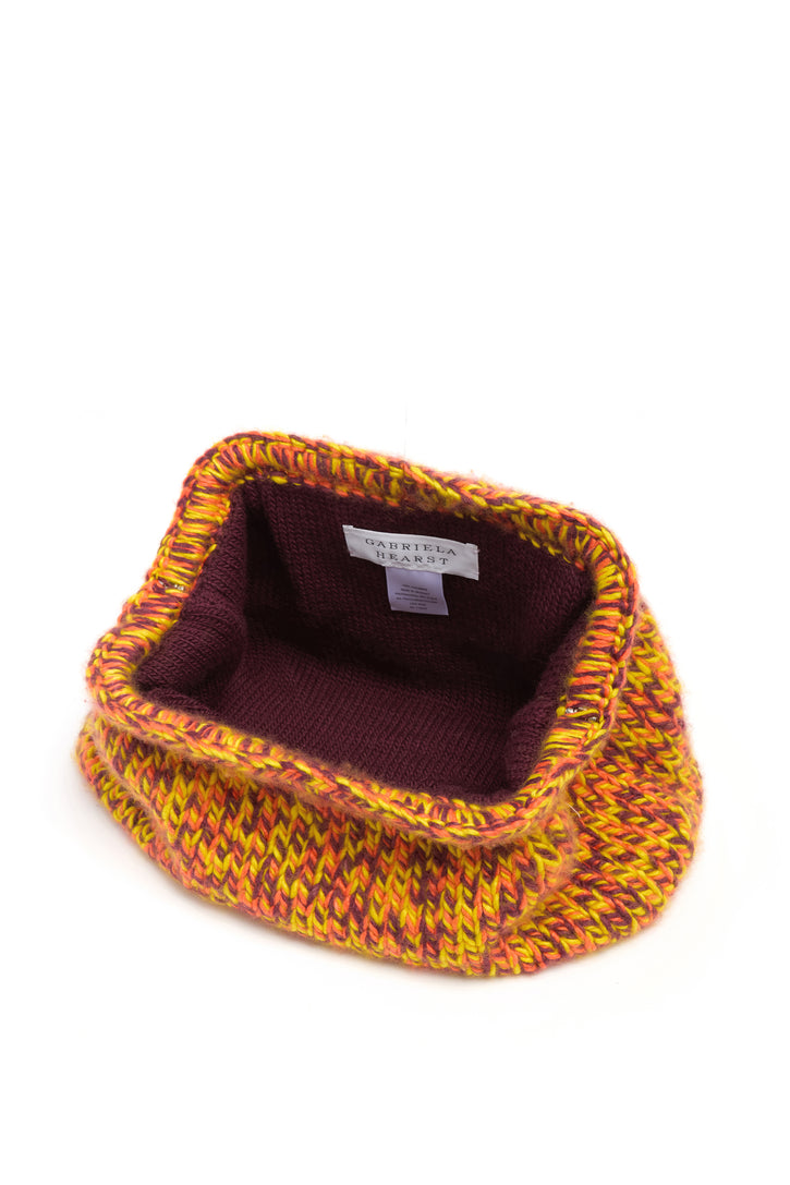 Mrina Knit Bag in Cadmium Yellow, Spice & Bordeaux Cashmere