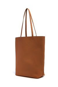 Sillbury Tote Bag in Cognac Textured Leather