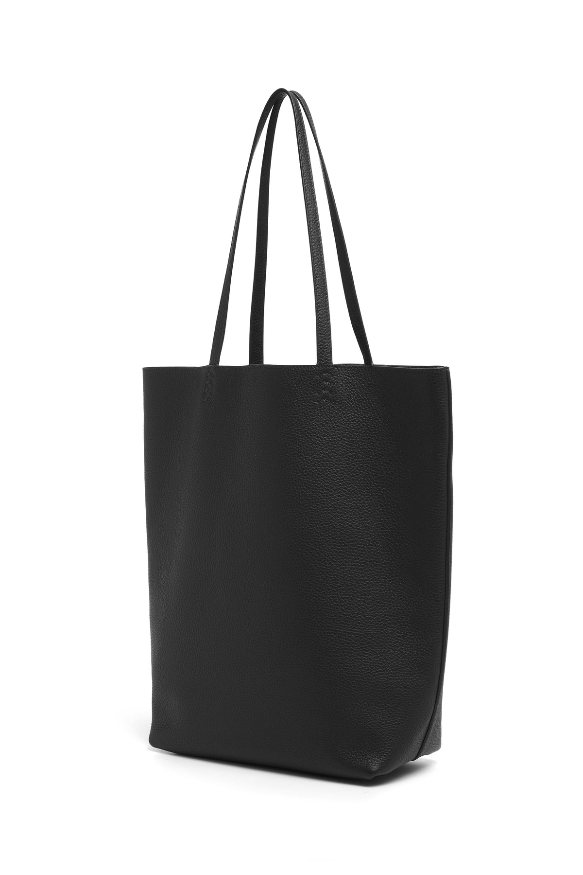 Sillbury Tote Bag in Black Textured Leather