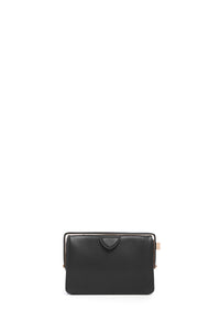 Carrington Clutch in Black Textured Leather