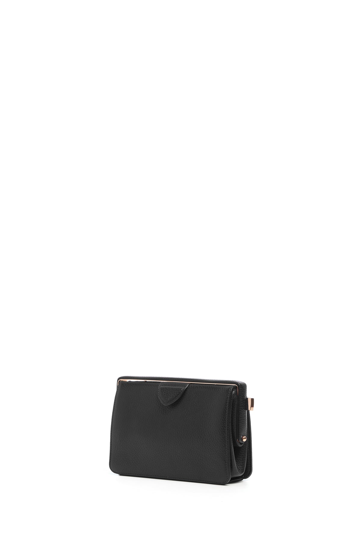 Carrington Clutch in Black Textured Leather