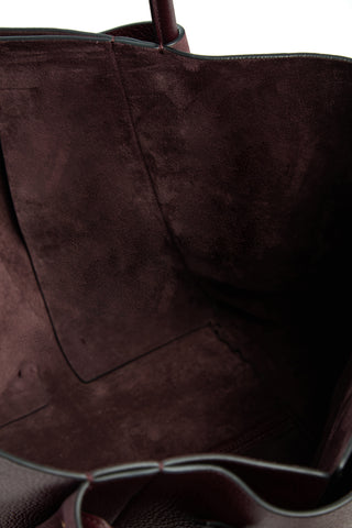 Bordeaux Suede Interior Lining Close-Up - Marija Tote Bag Interior Detail | Gabriela Hearst