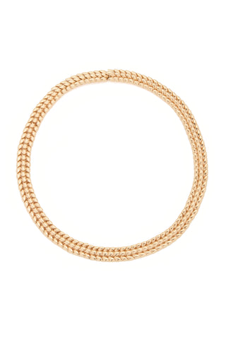 18K Yellow Gold Braided Necklace - Product View | Gabriela Hearst