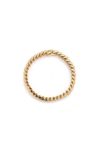 18K Yellow Gold Braided Bracelet - Top View | Gabriela Hearst