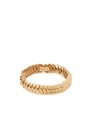 18K Yellow Gold Braided Bracelet - Product View | Gabriela Hearst