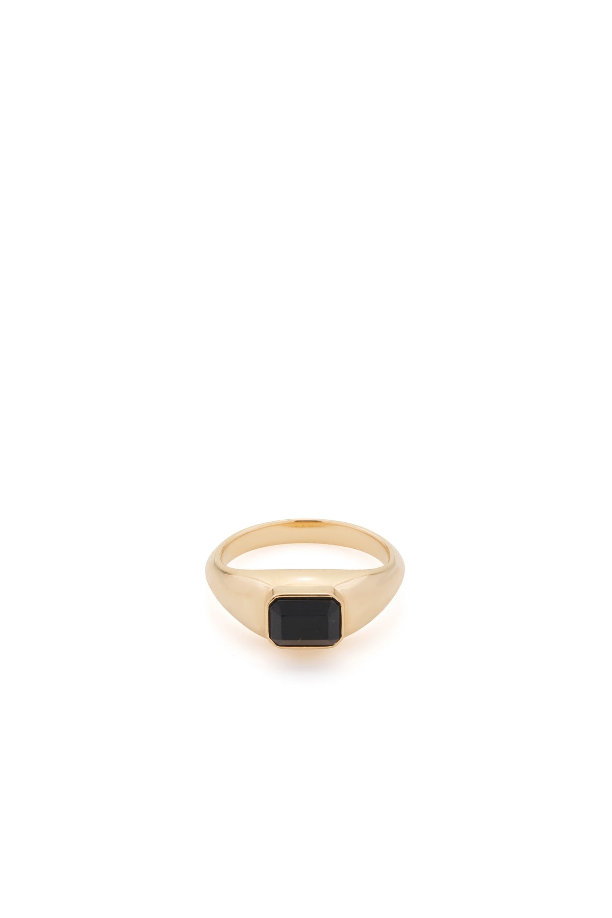 Small Ring in 18K Yellow Gold & Onyx