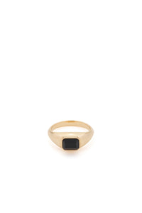 Small Ring in 18K Yellow Gold & Onyx