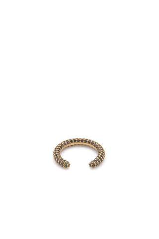 Tarot Pave Ring in 18K Yellow Gold & Black Diamonds