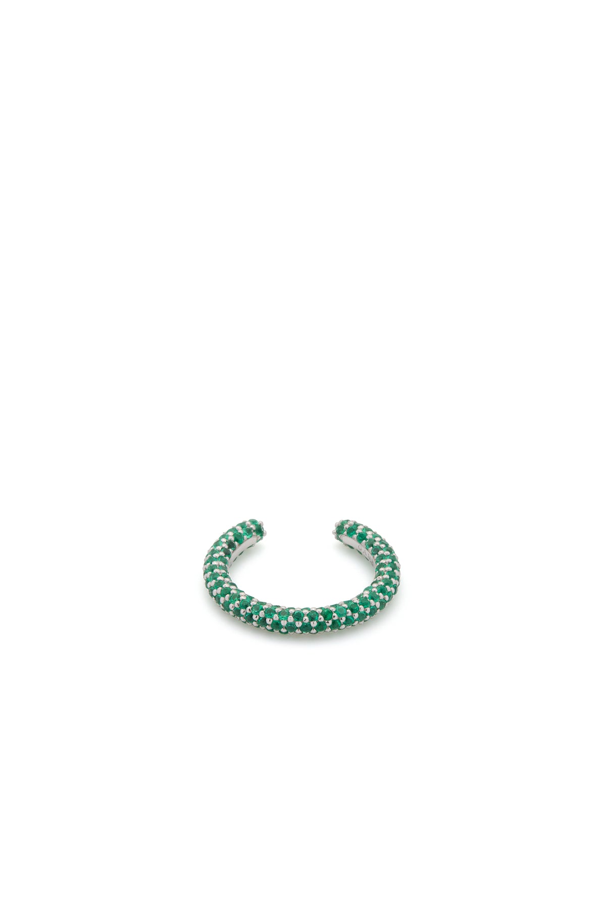 Tatot Pave Ring in 18K White Gold & Emeralds