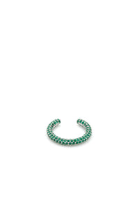 Tatot Pave Ring in 18K White Gold & Emeralds