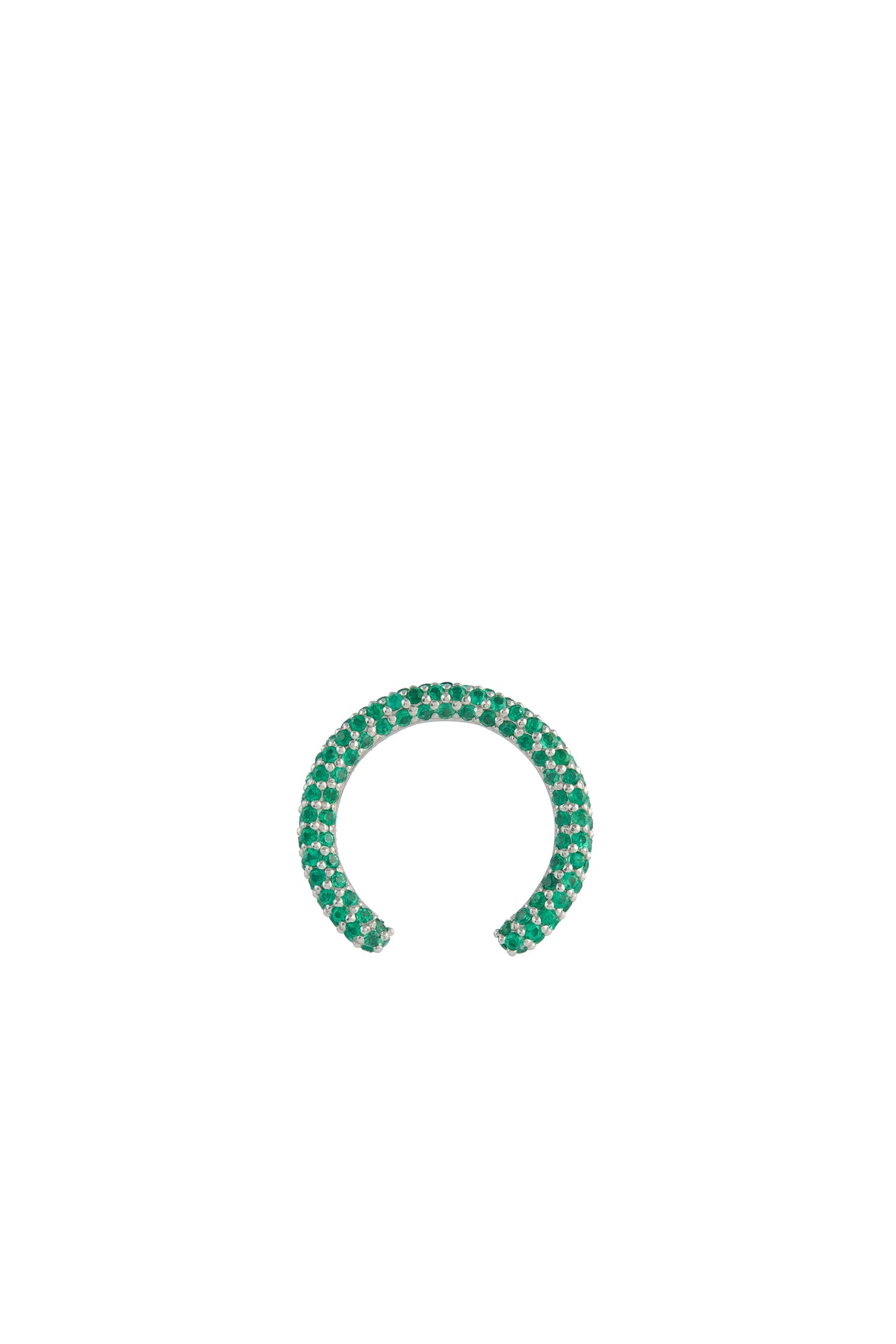 Tatot Pave Ring in 18K White Gold & Emeralds