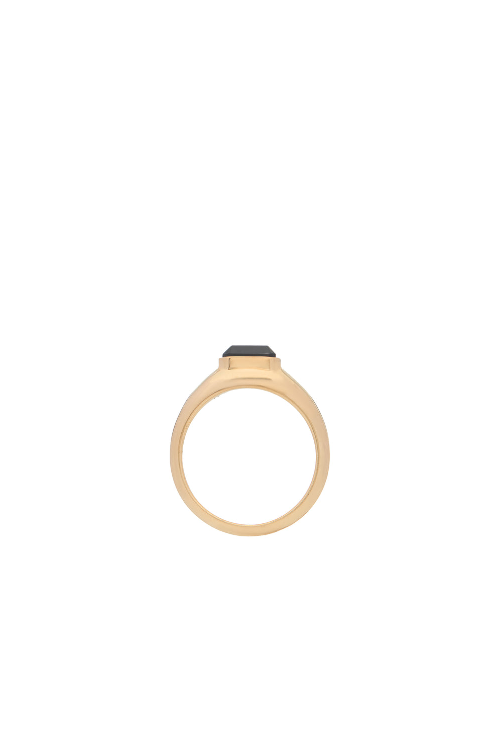 Small Ring in 18K Yellow Gold & Onyx