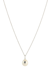 Pearl Pendant Necklace in Platinum & Black Diamond