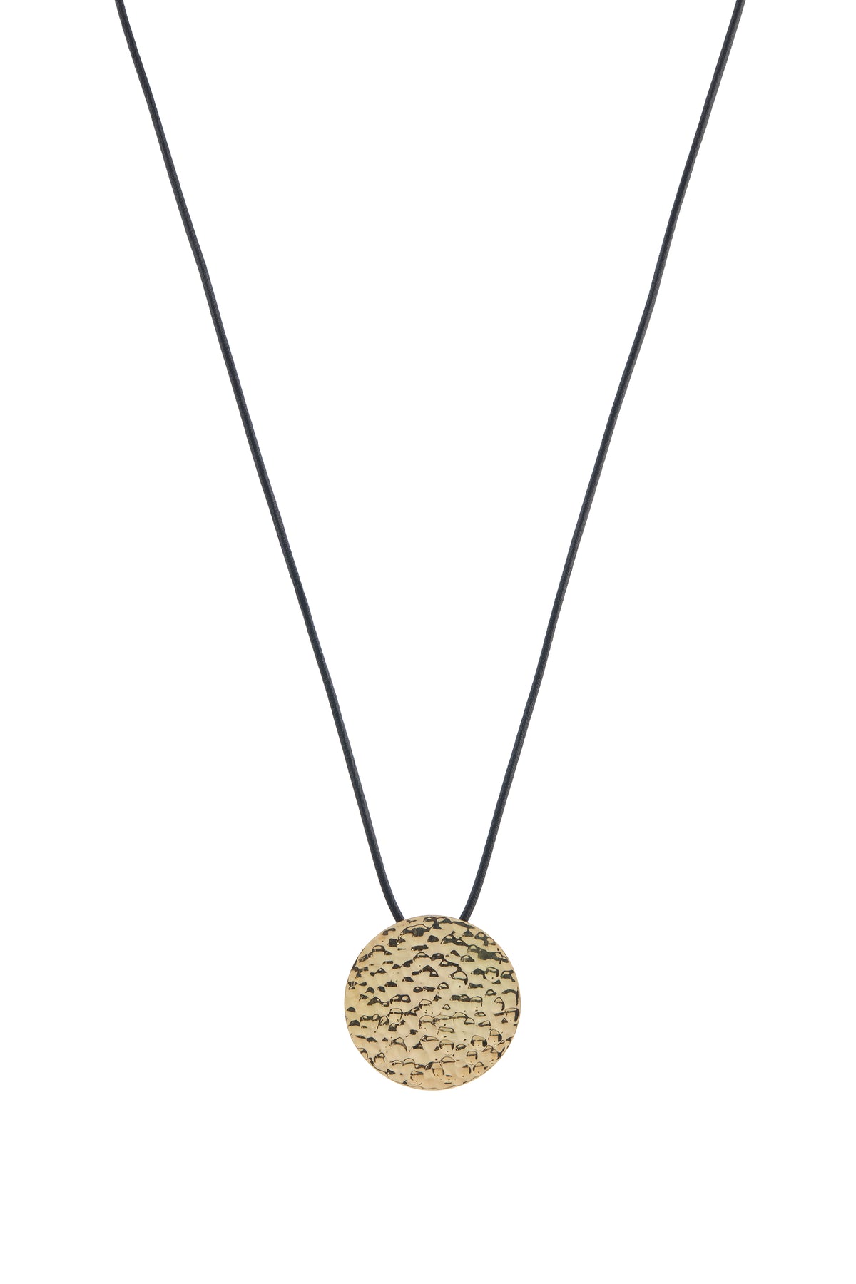 Wheel of Fortune Pendant in 18K Yellow Gold (Black Leather Cord)