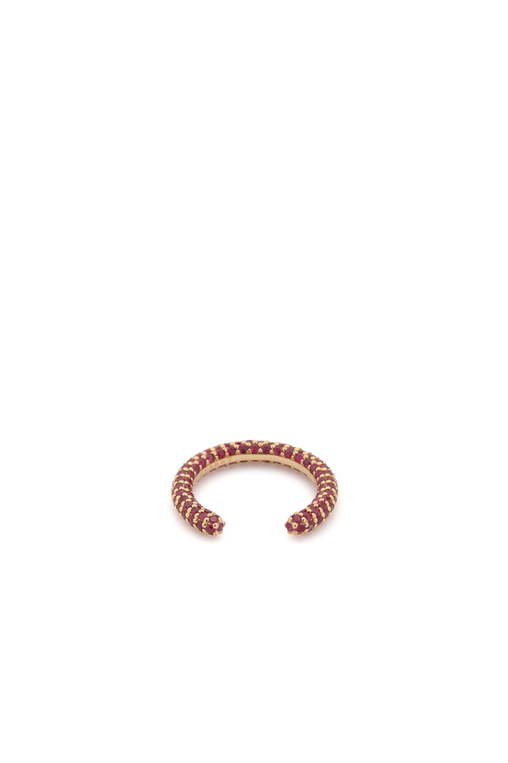 Tatot Pave Ring in 18K Yellow Gold & Ruby