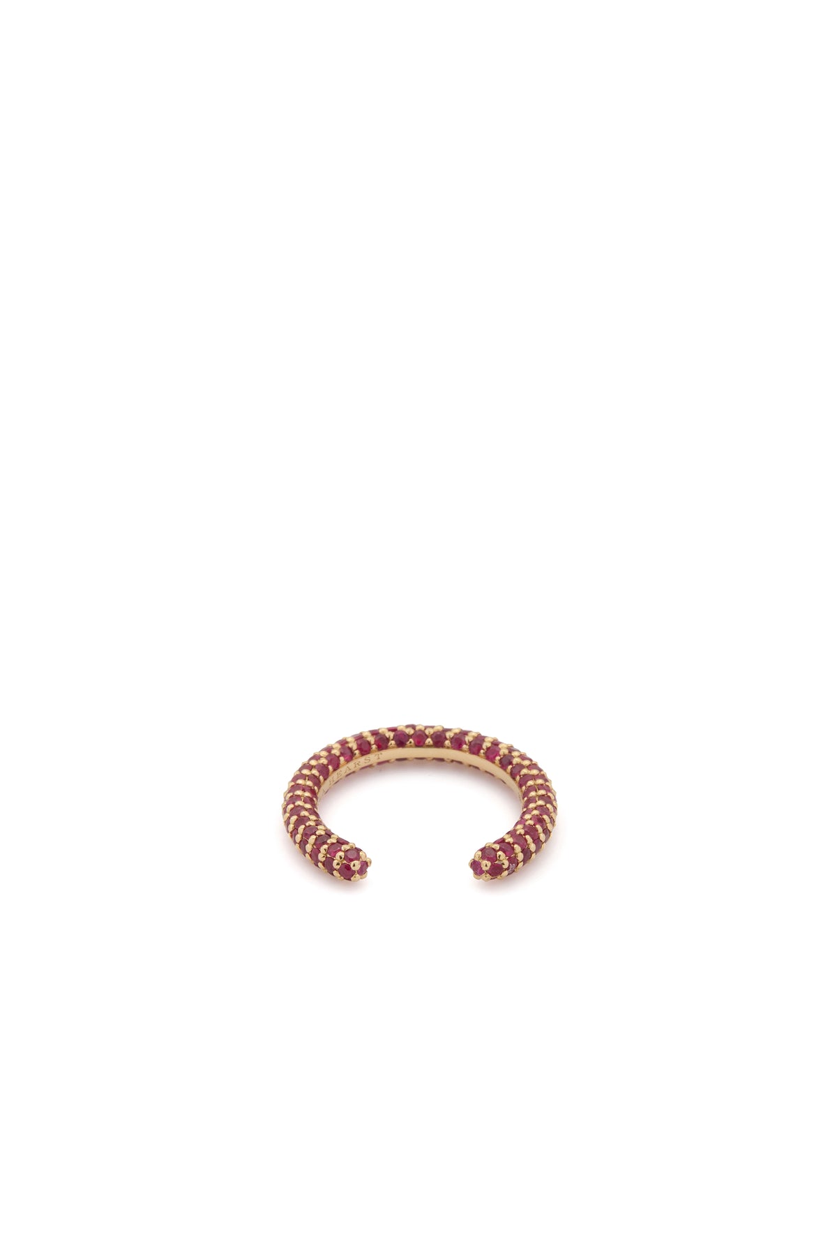 Tatot Pave Ring in 18K Yellow Gold & Ruby