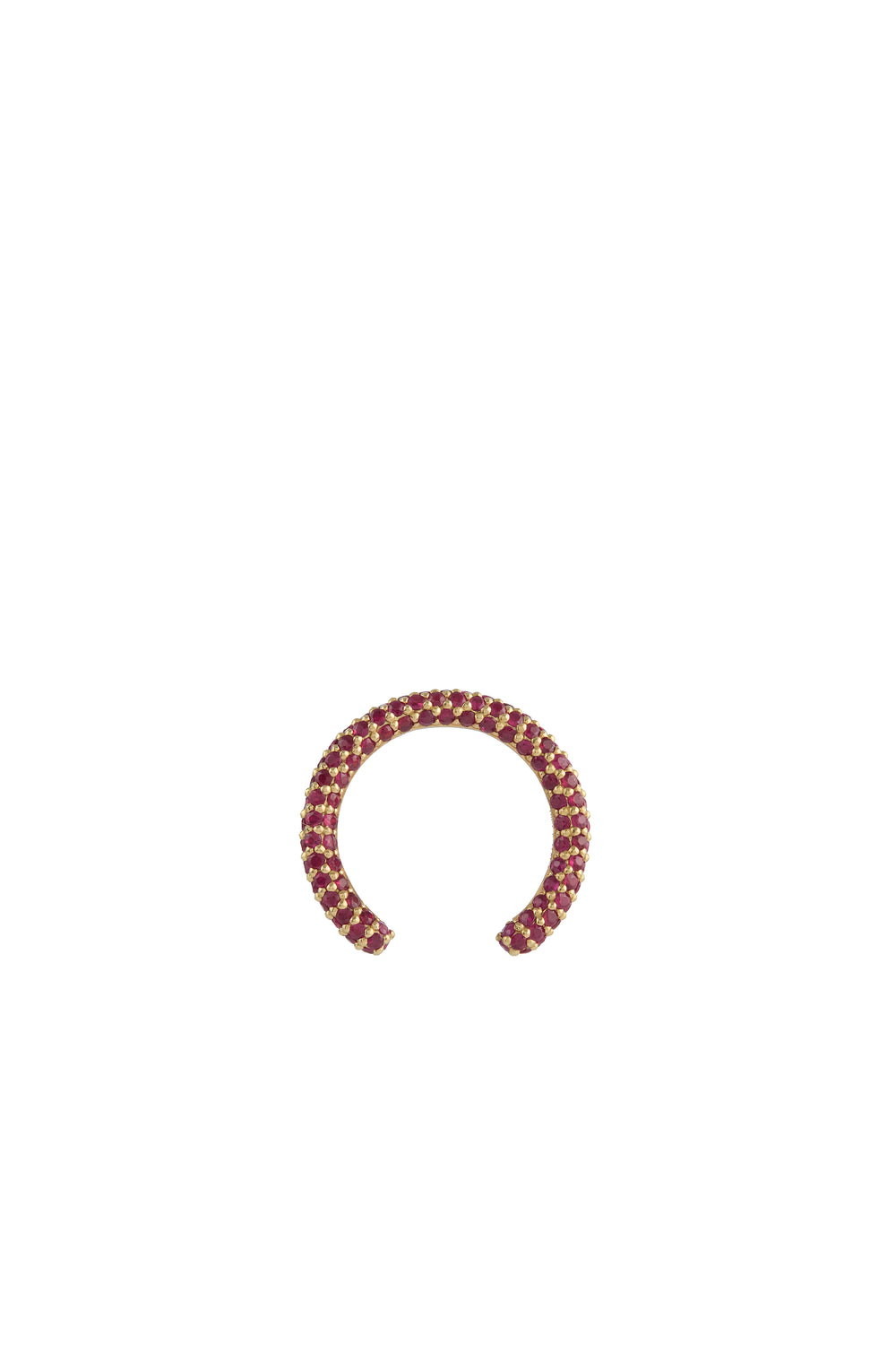 Tatot Pave Ring in 18K Yellow Gold & Ruby