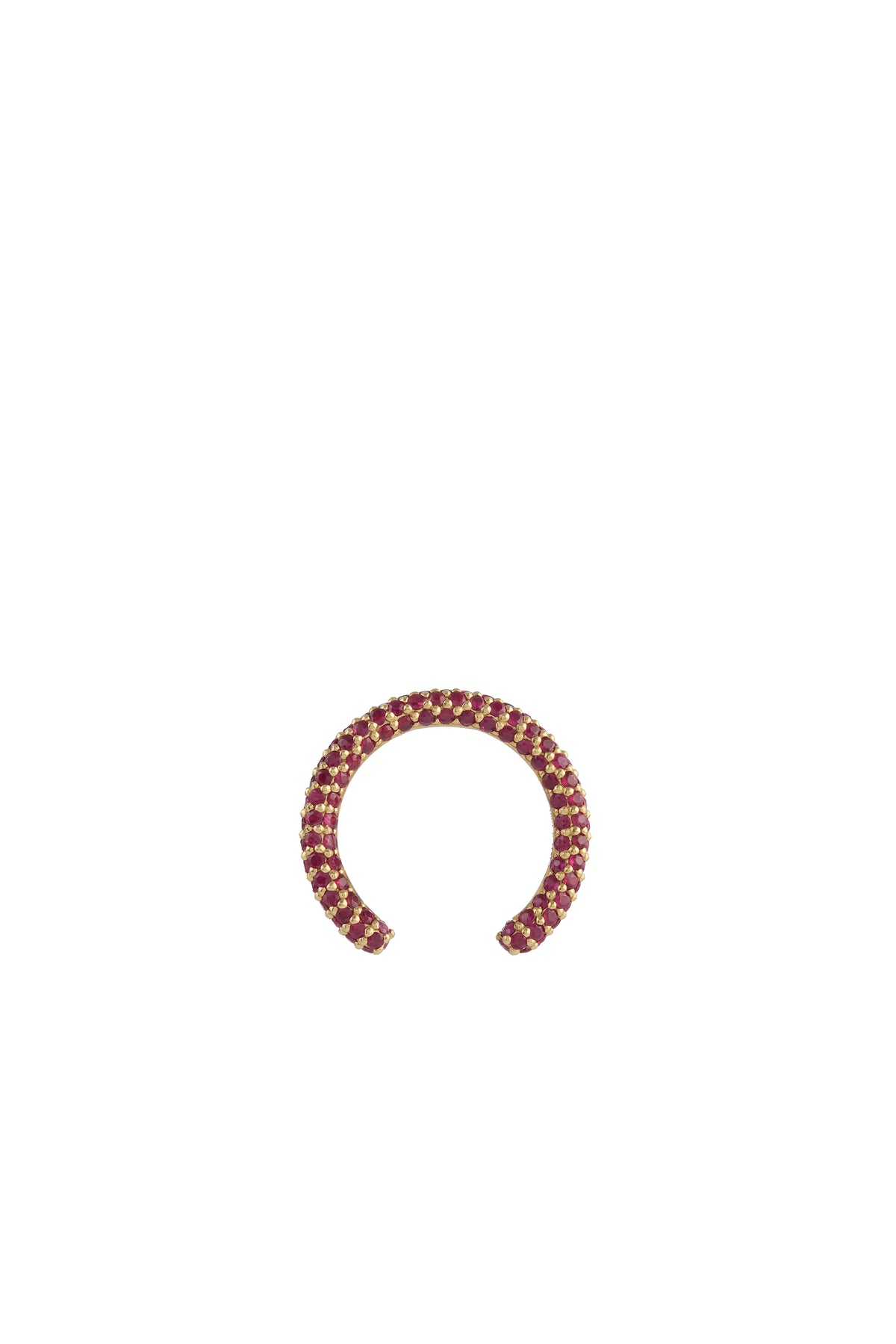 Tatot Pave Ring in 18K Yellow Gold & Ruby