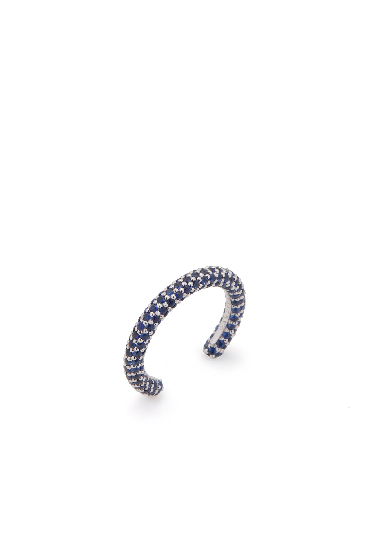 Tatot Pave Ring in 18K White Gold & Blue Sapphires