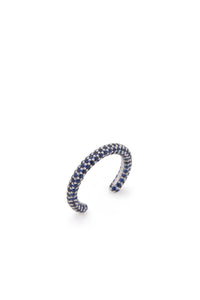 Tatot Pave Ring in 18K White Gold & Blue Sapphires