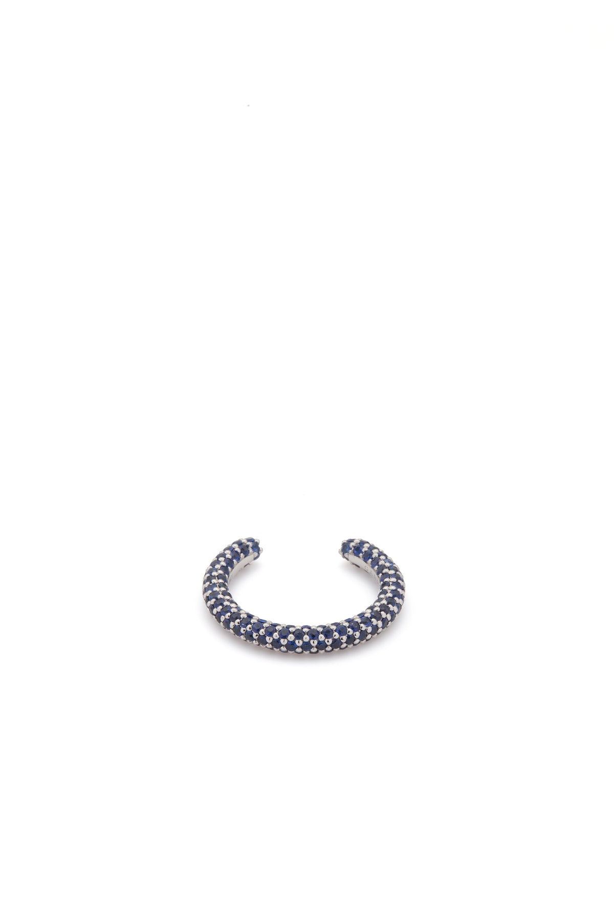 Tatot Pave Ring in 18K White Gold & Blue Sapphires