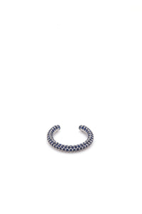 Tatot Pave Ring in 18K White Gold & Blue Sapphires