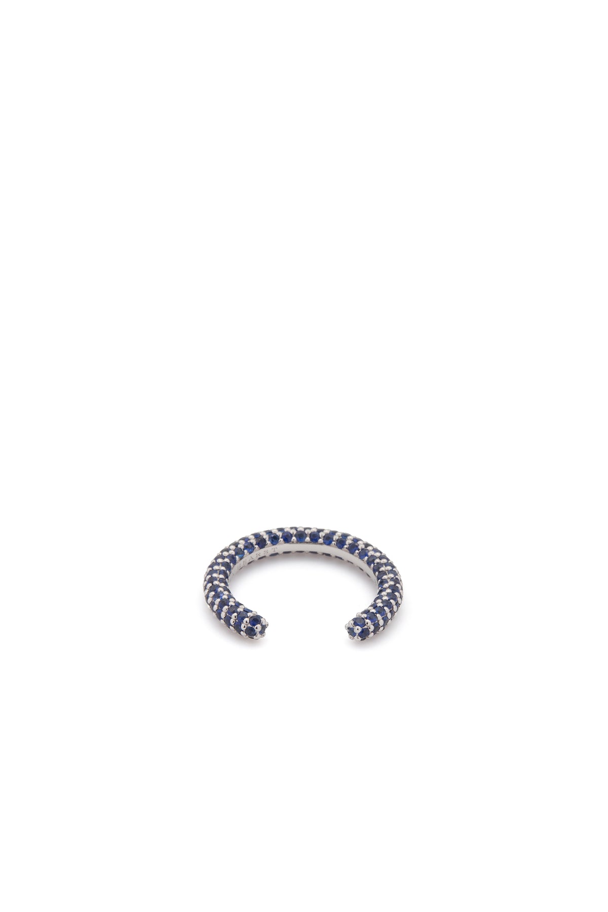 Tatot Pave Ring in 18K White Gold & Blue Sapphires