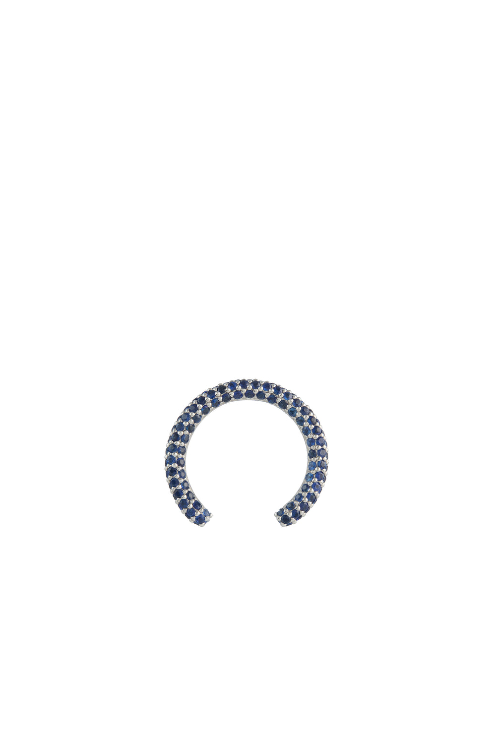 Tatot Pave Ring in 18K White Gold & Blue Sapphires