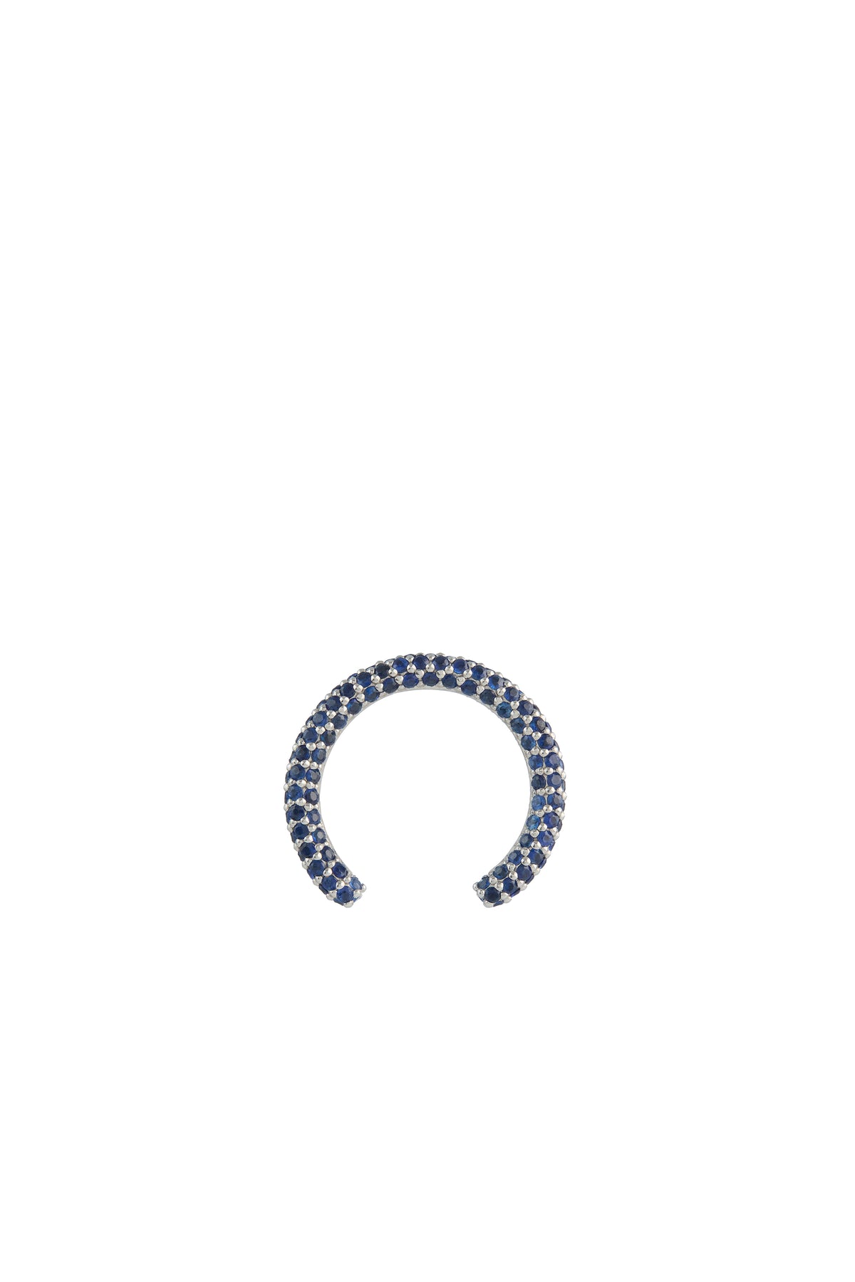 Tatot Pave Ring in 18K White Gold & Blue Sapphires