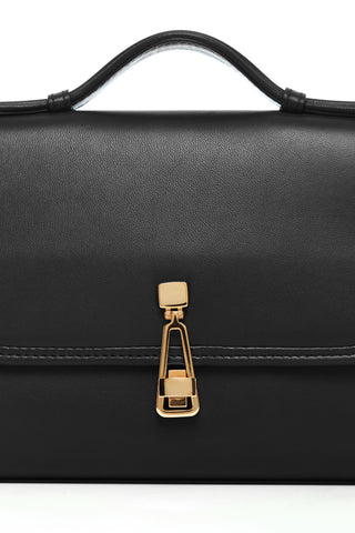 Small Leonora Flap Bag - Gold Hardware Detail Close-Up | Gabriela Hearst