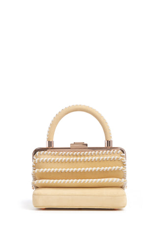 Nude Suede Whipstitch Diana Bag - Front View | Gabriela Hearst